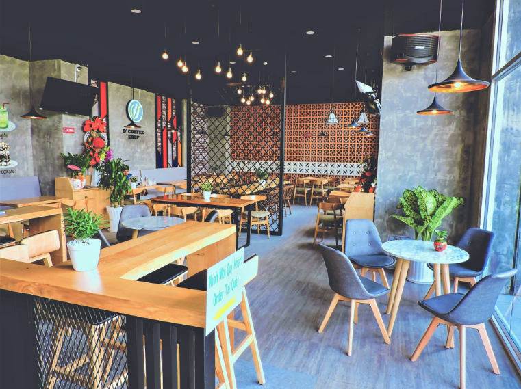 thiết kế thi công nội thất quán cafe