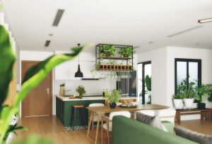 không gian xanh với thiết kế nội thất chung cư