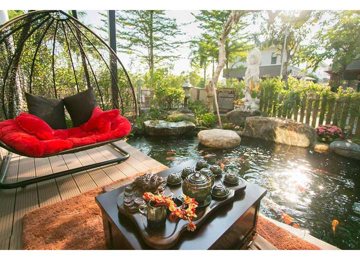 thiết kế thi công hồ cá koi tạo cảm giác thư thái
