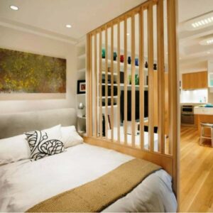 Vách ngăn phòng ngủ đơn giản mẫu PN04