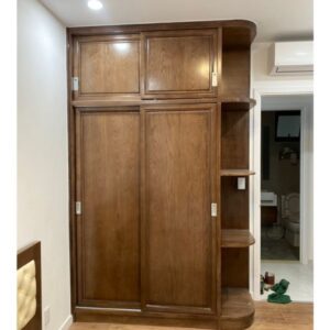 Tủ quần áo gỗ sồi tự nhiên mẫu QA05