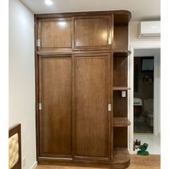Tủ quần áo gỗ sồi tự nhiên mẫu QA05