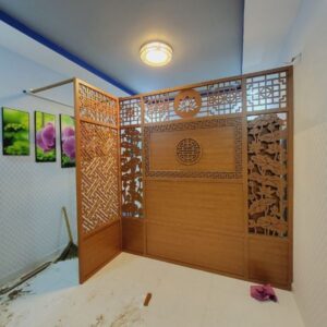 Trang trí vách phòng thờ mẫu PT41
