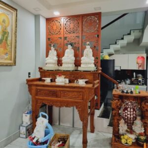 Vách ngăn phòng thờ phật hoa sen mẫu PT23