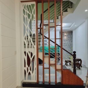 Lam gỗ cầu thang phòng khách đẹp LG02