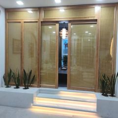 Vách cửa lùa mây lưới mẫu CL05