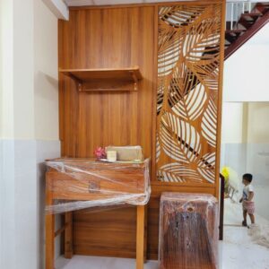 Tấm vách ngăn phòng thờ bằng gỗ mẫu PT30