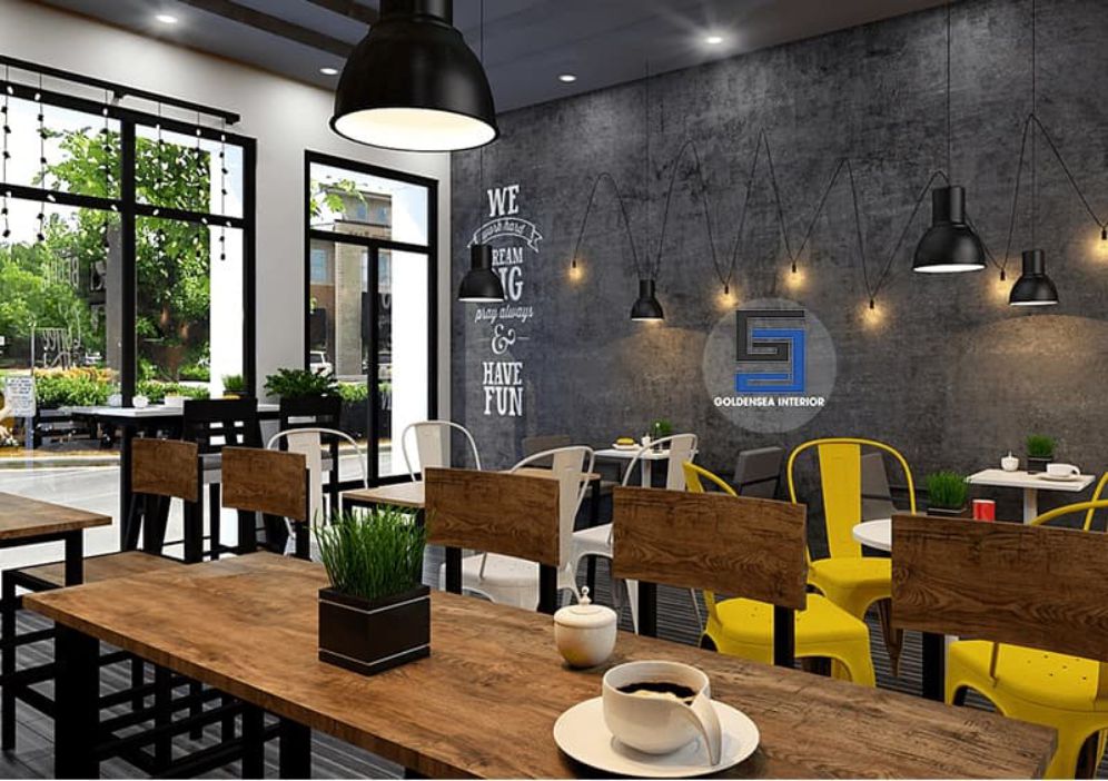 thiết kế nội thất quán cafe