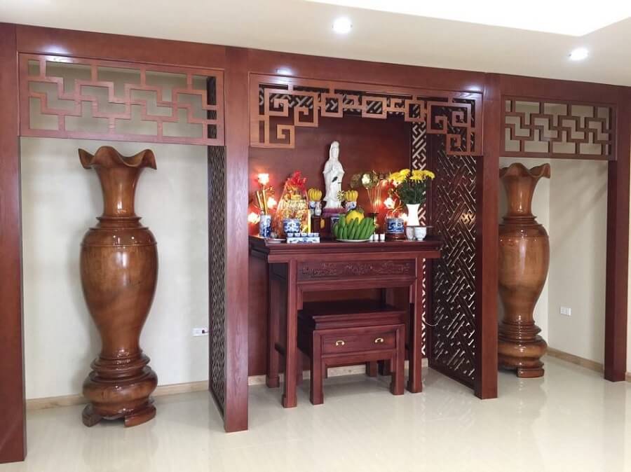 Vách ngăn phòng thờ Tạo không gian linh thiêng và trang trọng